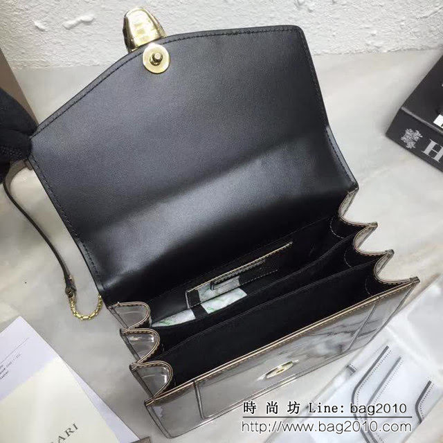 BVLGARI寶格麗 專櫃新款 蛇頭扣環 漆皮手提肩背斜挎包 可拆卸肩帶 38329 FYD1395
